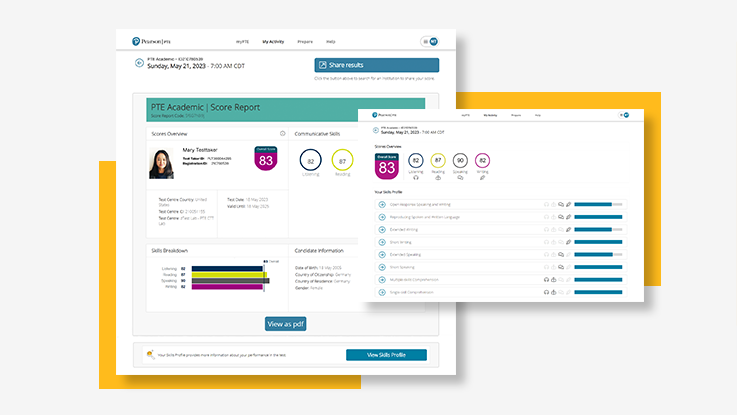 PTE Certificates for Online Verification
